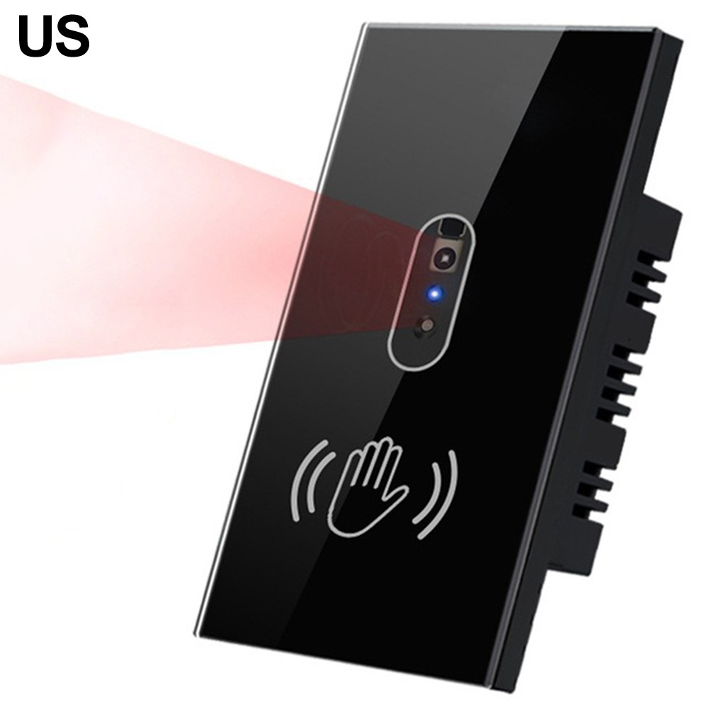 US Infrare Wall Smart Light Switch IR Sensor No Need Touch Glass Screen Panel